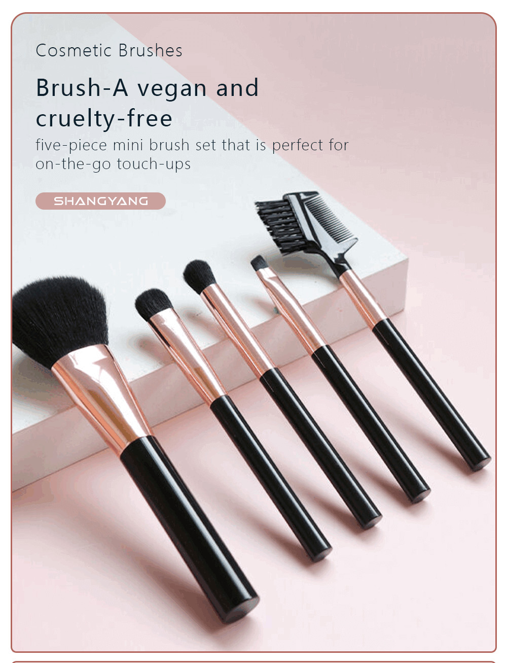 5PCS Vegan Mini Brush Set DIY-A6