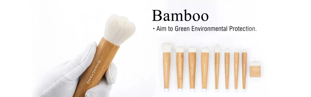 Cabo de bambu para pincel de maquiagem