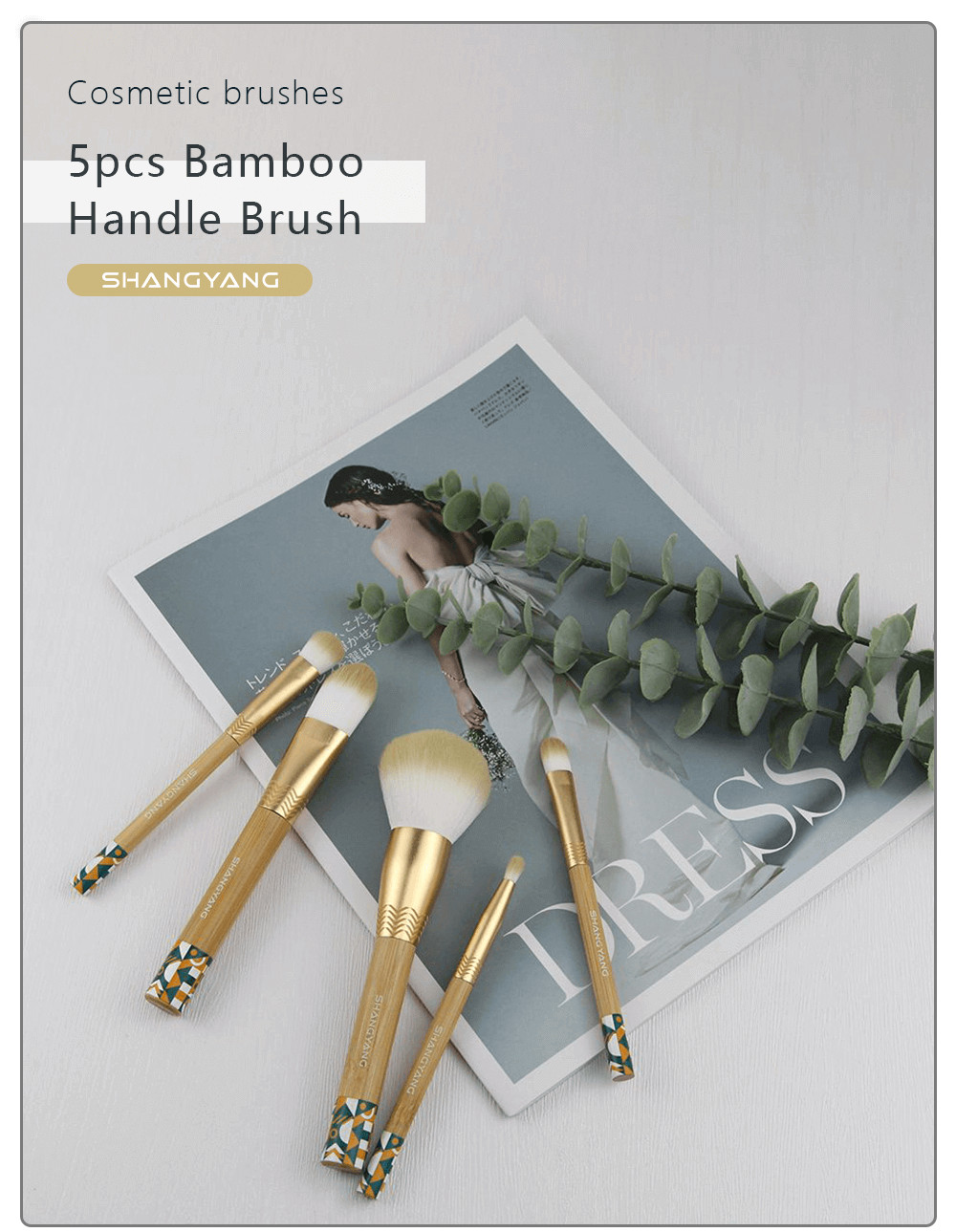 Escova com cabo de bambu 5pcs