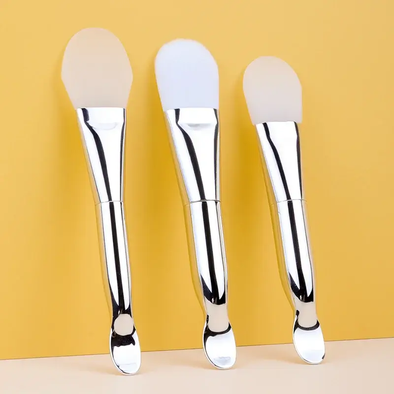 4 Spatules En Silicone Longueurs 26cm - Double Extrémité (fine Et Cuillère) - Pour Vider Pots, Mélanger Cosmétiques Ou Cuisine - Multicolores