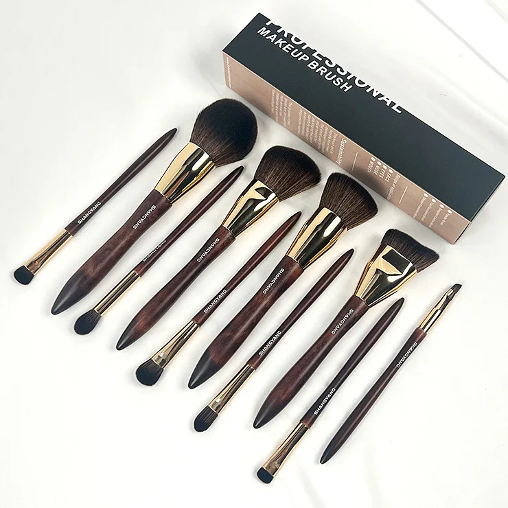 White Makeup Brushes Essential 10PCS Face and Eye