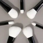 Black and white makeup brush set