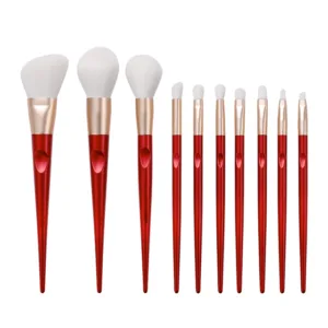 A5 10 PCS Red Pro Makeup Brush Set