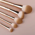 Golden Beginner Makeup Brush Set With Bag