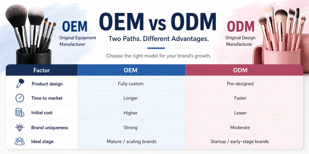 oem vs odm makeup brush
