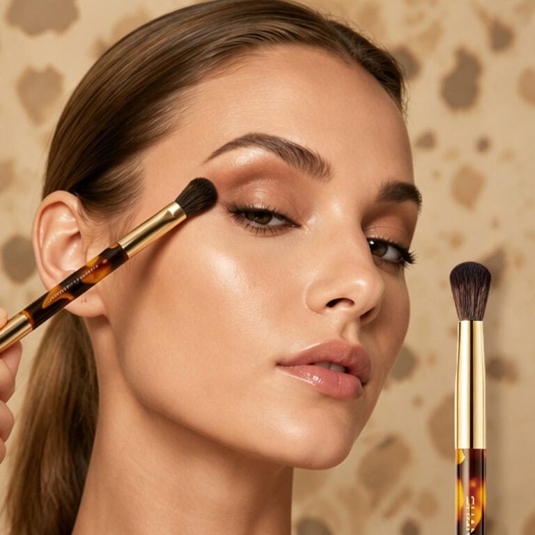 Double-ended eyeshadow brush (2) Double-ended eyeshadow brush (2)